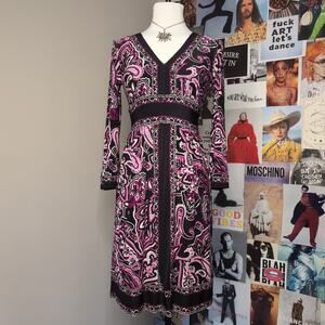 Vintage Paisley Y2K Pink Dress